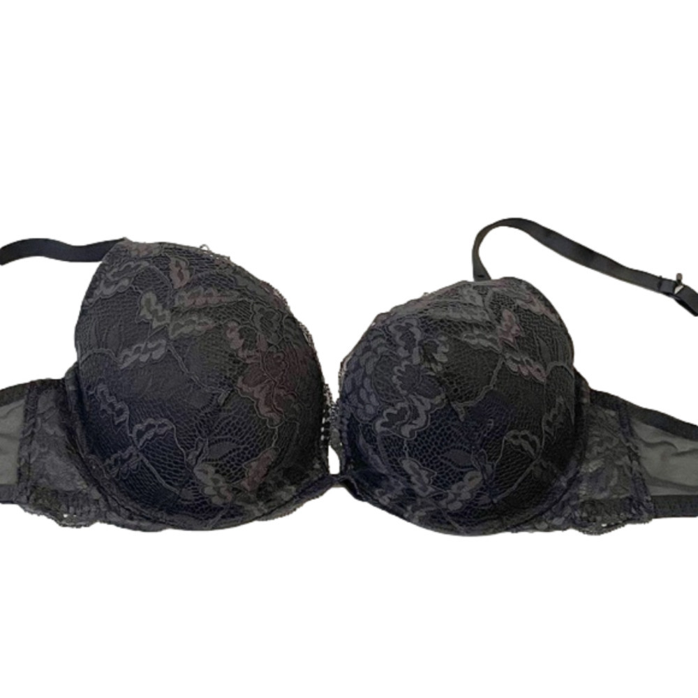 LA SENZA Grey Lace Lightly Padded Bra Size 36C